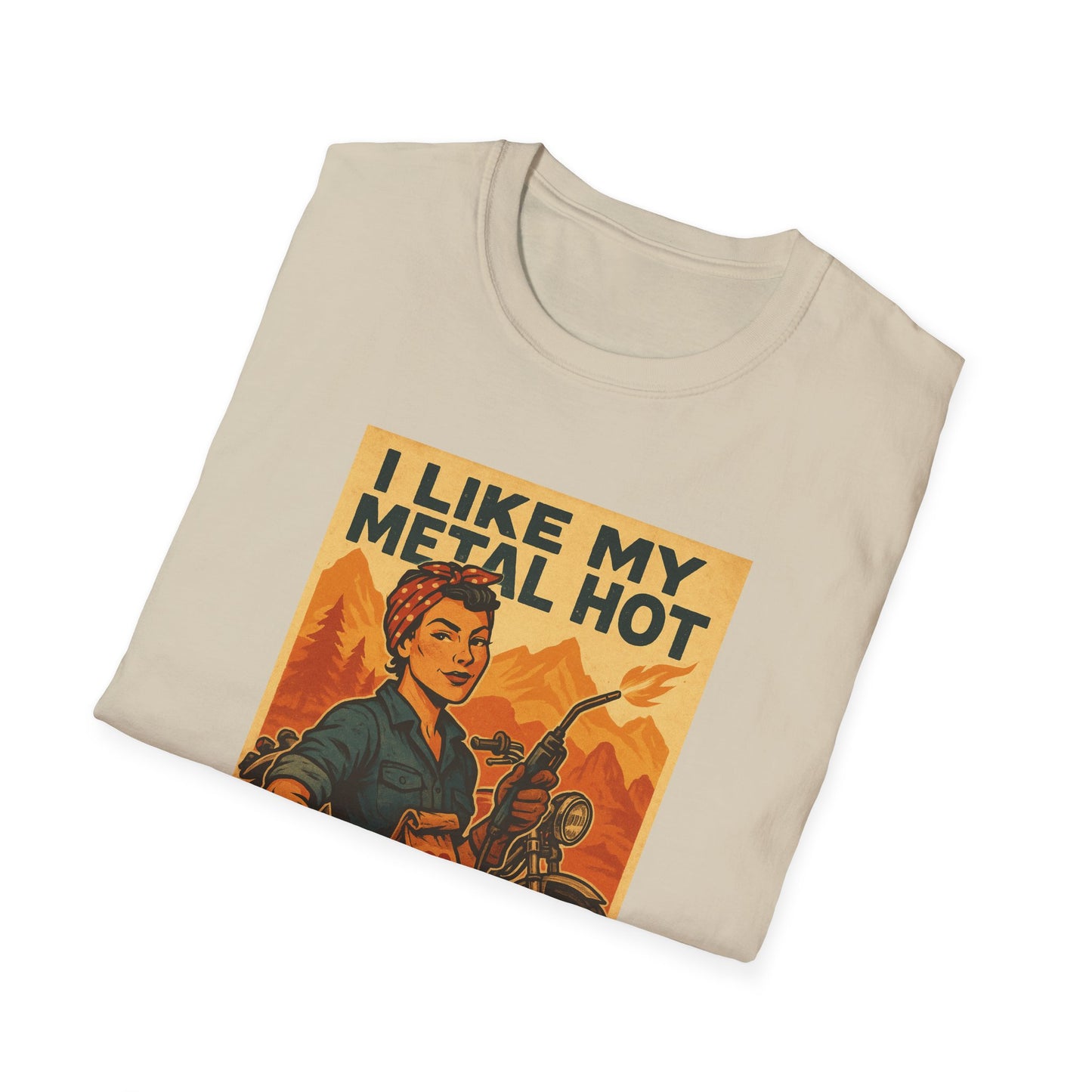 Welder Wife T-Shirt – I Like My Metal Hot and My Man Hotter (Retro Style)