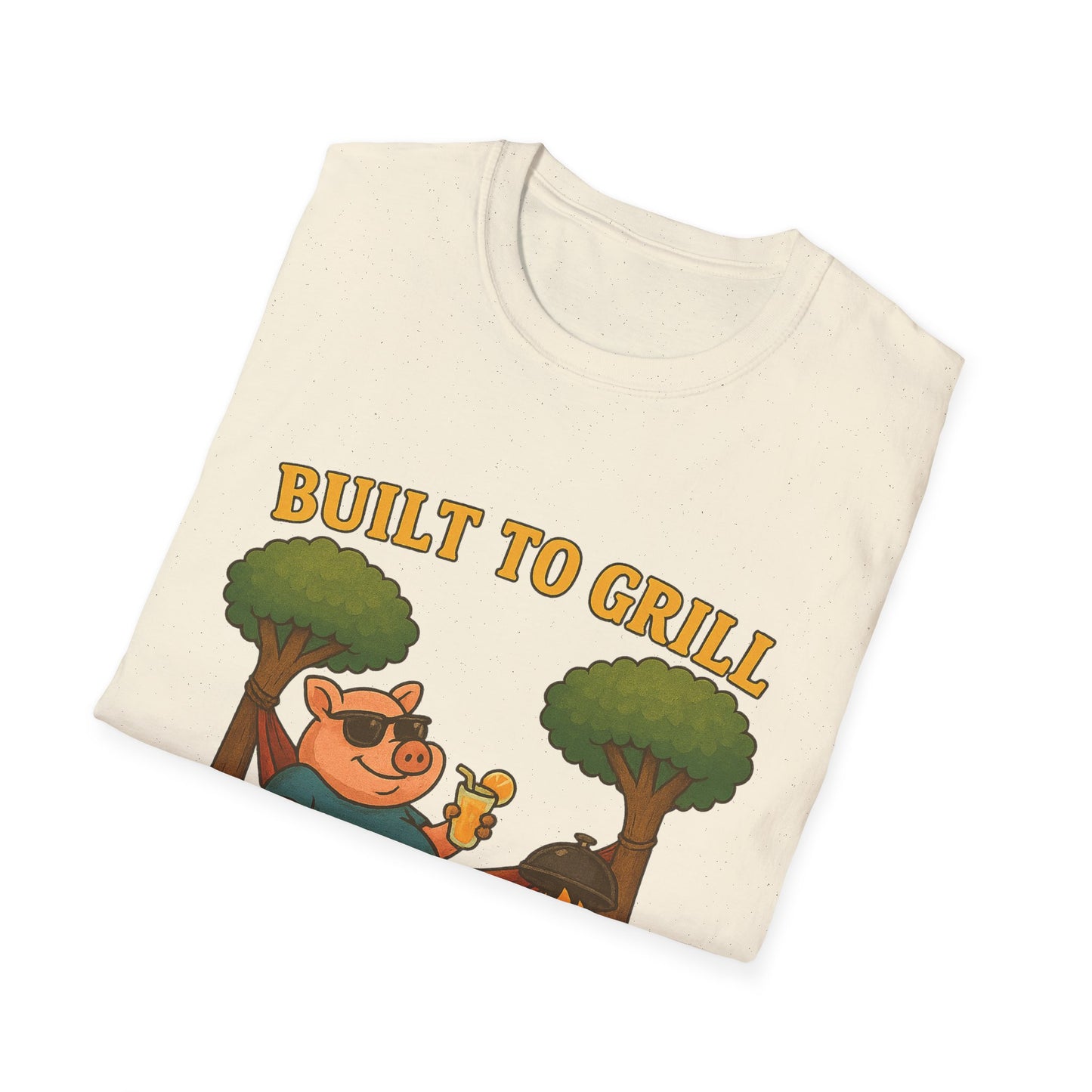 Funny BBQ T-Shirt, Built to Grill Born to Chill Tee, Grilling Shirt, Summer Cookout Apparel, Gift for BBQ Lovers