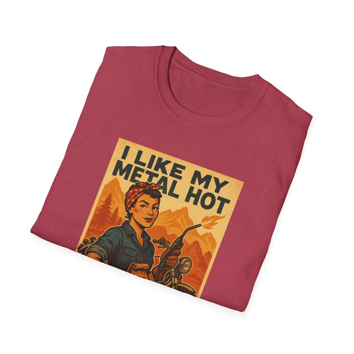 Welder Wife T-Shirt – I Like My Metal Hot and My Man Hotter (Retro Style)