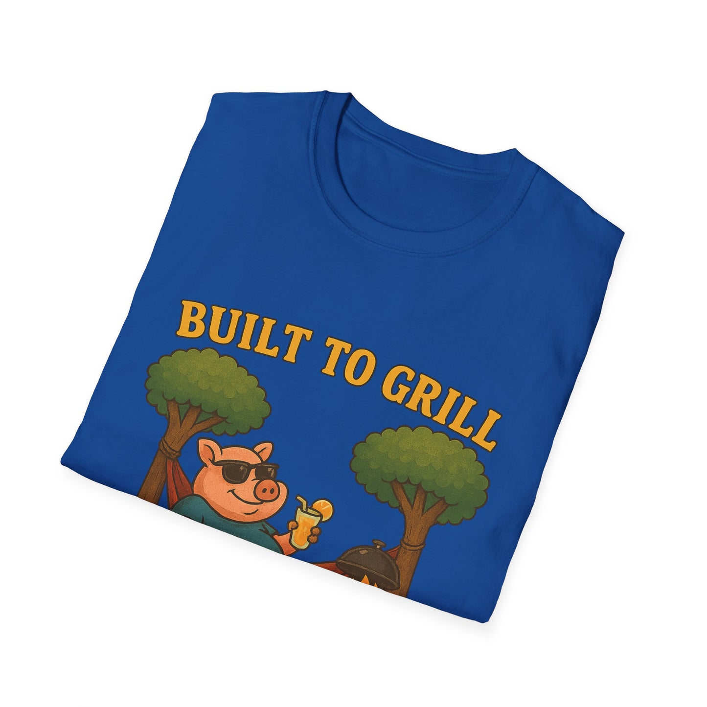 Funny BBQ T-Shirt, Built to Grill Born to Chill Tee, Grilling Shirt, Summer Cookout Apparel, Gift for BBQ Lovers